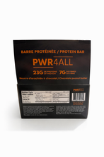 Load image into Gallery viewer, PWR4ALL Barre de Proteine Chocolat & Beurre D'arachides - Chocolate Peanut Butter Protein Bars - Boite de 12