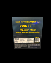 Load image into Gallery viewer, CHOCO-NOISETTE BARRES DE PROTEINE (BOITE DE 12) - CHOCOLATE HAZELNUT PWR4ALL BOX OF 12 BARS
