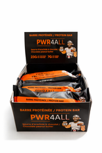 Load image into Gallery viewer, PWR4ALL Barre de Proteine Chocolat &amp; Beurre D'arachides - Chocolate Peanut Butter Protein Bars - Boite de 12
