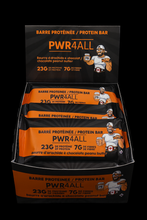 Load image into Gallery viewer, PWR4ALL Barre de Proteine Chocolat &amp; Beurre D&#39;arachides - Chocolate Peanut Butter Protein Bars - Boite de 12
